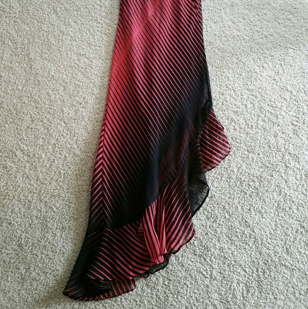 💕VINTAGE Ruffled Dress Pink Black - Picture 3 of 7