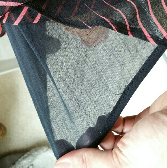 đź’•VINTAGE Ruffled Dress Pink Black - Picture 6 of 7