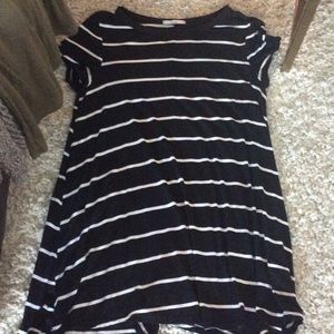 Black and white stripe dress