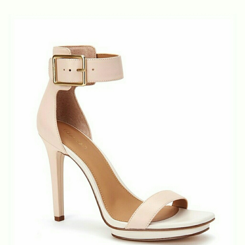 🆕Calvin Klein Sand Vable Leather Sandals - Picture 1 of 8