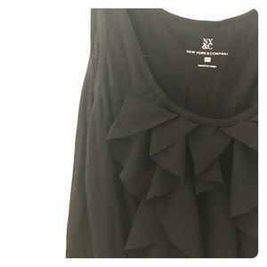 Black Ruffled NY&Co Tank