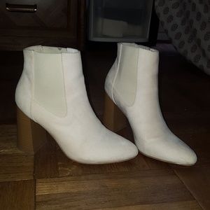 Suede Beige Ankle Boots