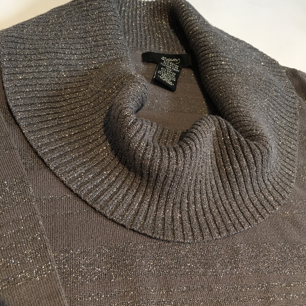 Metallic Cowlneck Sweater
