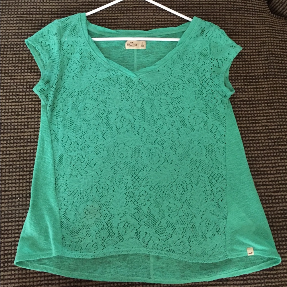 Green knife short sleeve top. Size: Small