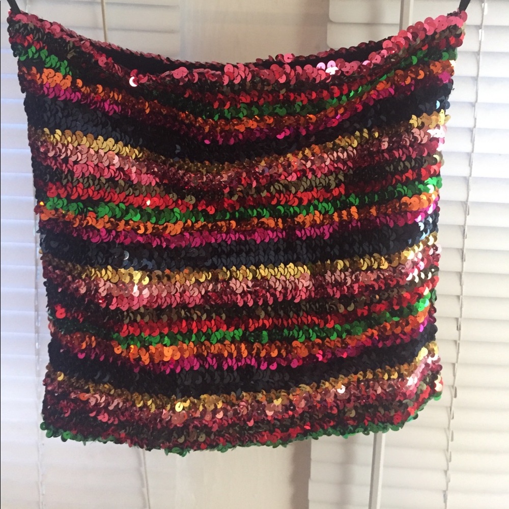 Sequin tube-top