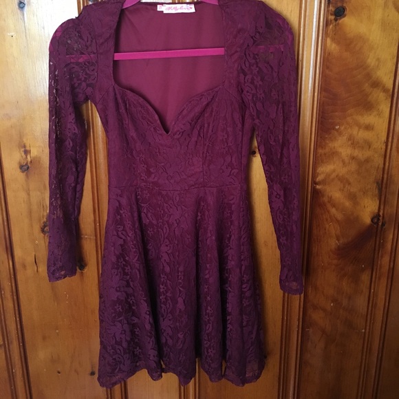 Asos Dresses & Skirts - Burgundy Lace Dress from Asos XS