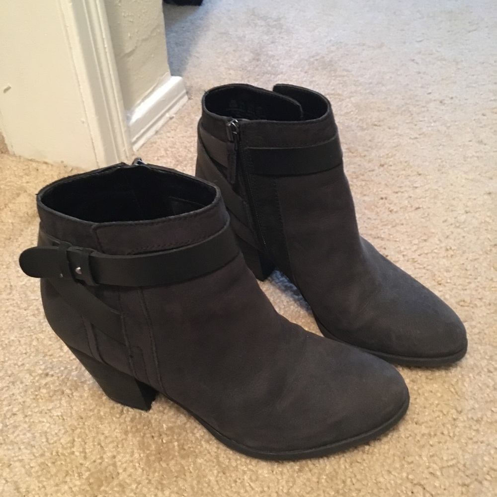 Gray/black Franco Sarto booties
