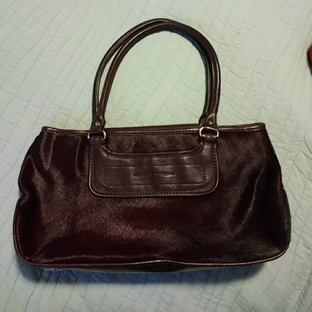Adrienne Vittadini Genuine Leather & Mohair purse