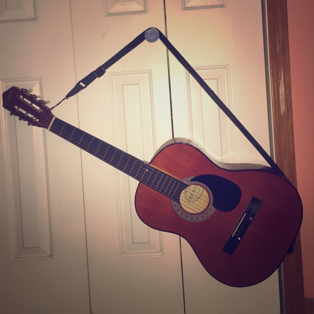 Crescent acoustic guitar