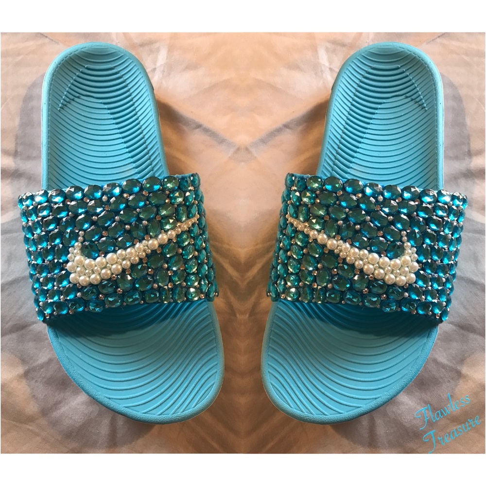 Customized Nike Slides made to order by~F.Treasure