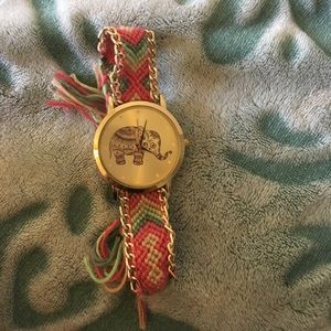 Elephant yarn bracelet