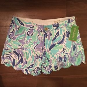 NWT Lilly Pulitzer Buttercup Scalloped Shorts