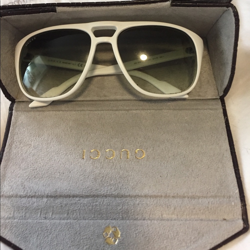White Gucci sunglasses