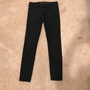 American Eagle Super stretch black  jeggings
