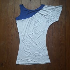 Unique Blue and white top