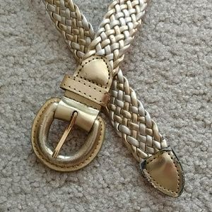Gold & Silver Braided Belt 1"