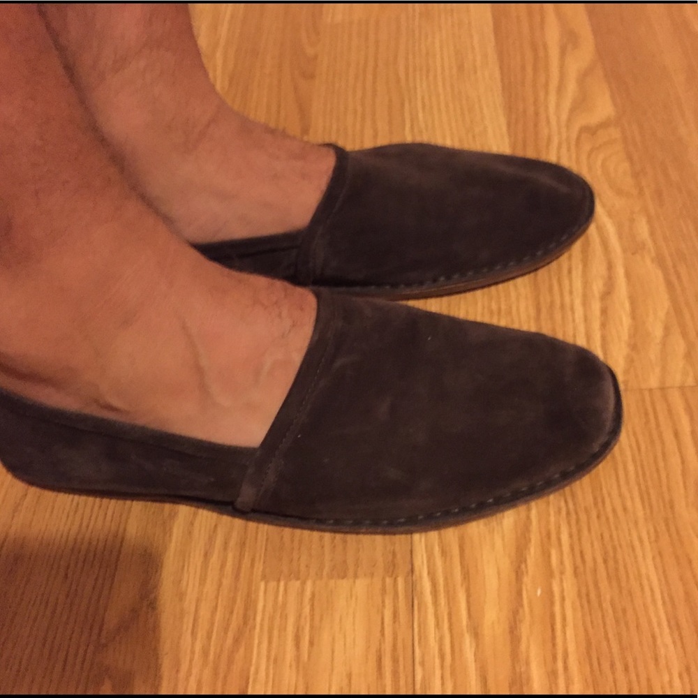 Salvatore Ferragamo Men's Suede Slip on Shoes.