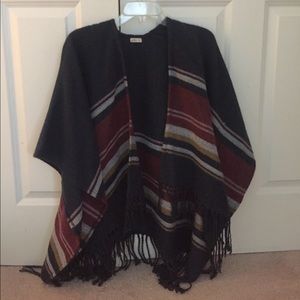 Striped pancho