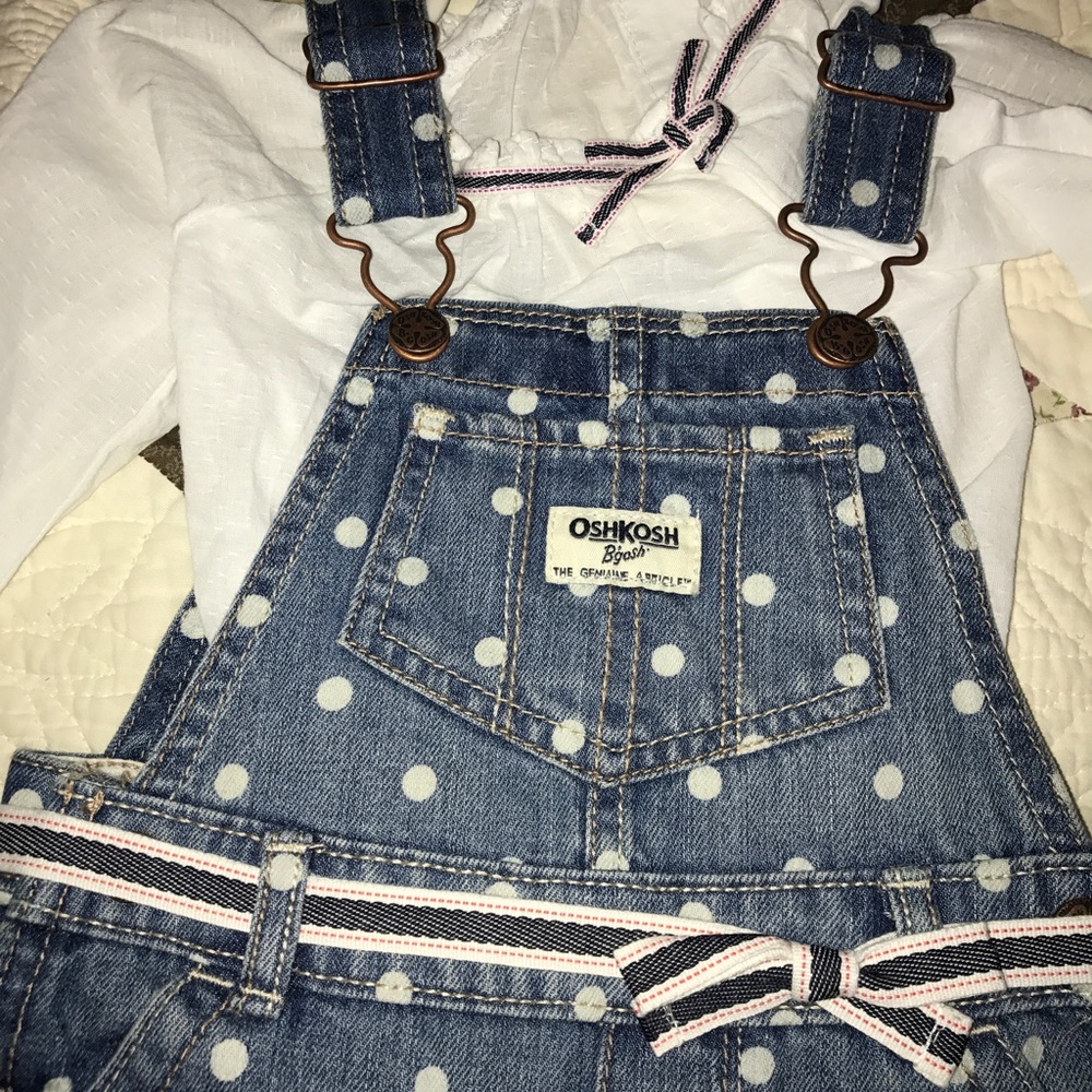 OshKosh bgosh infant girl overall set size 18 mo