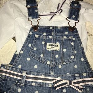 OshKosh bgosh infant girl overall set size 18 mo