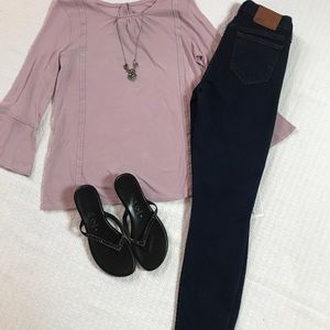 Bundle j crew toothpick nwt Sonoma bell sleeve top