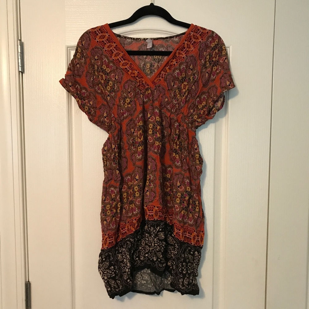 PATTERNED FLOWY DRESS