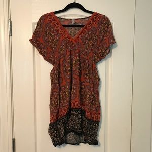 PATTERNED FLOWY DRESS