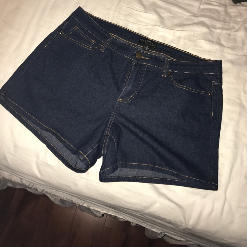 Forever 21 dark denim shorts