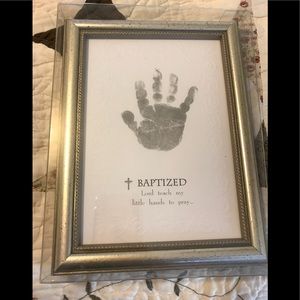 Children's baptism frame gift for fingerprints