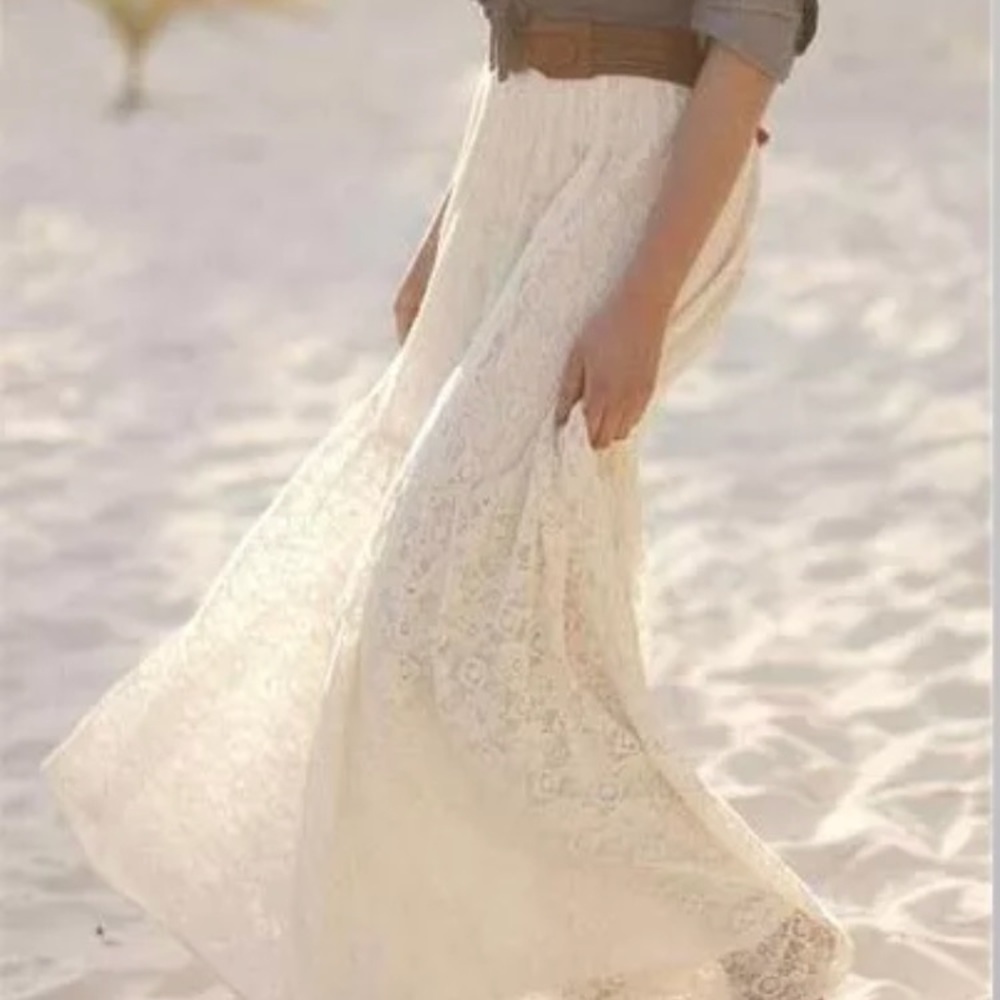 Boho Double Lace Long Skirt - Picture 2 of 2