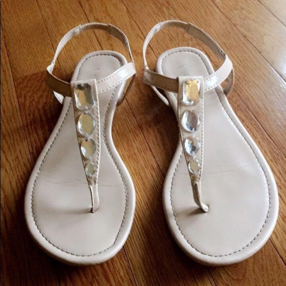 ❌❌SOLD: Beige Sequin Sandals