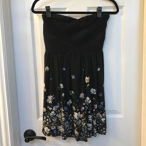 strapless floral dress from urban outfitters