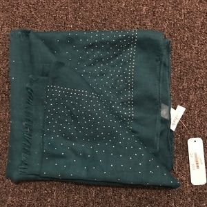 BRAND NEW CHARMING CHARLIE RHINESTONE TEAL SCARF✨