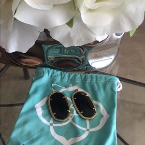 Black and gold Kendra Scott earrings