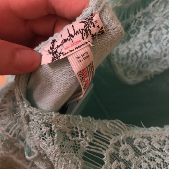 Free People Green Daydream Lace Bodycon Slip Dress - Picture 7 of 8