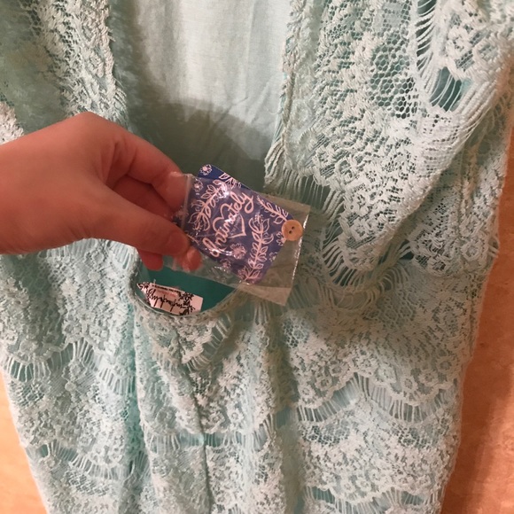 Free People Green Daydream Lace Bodycon Slip Dress - Picture 8 of 8