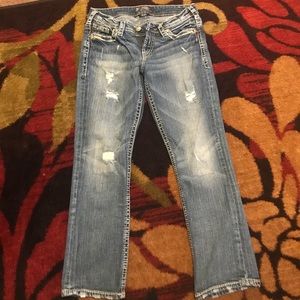 Women's silver Capri