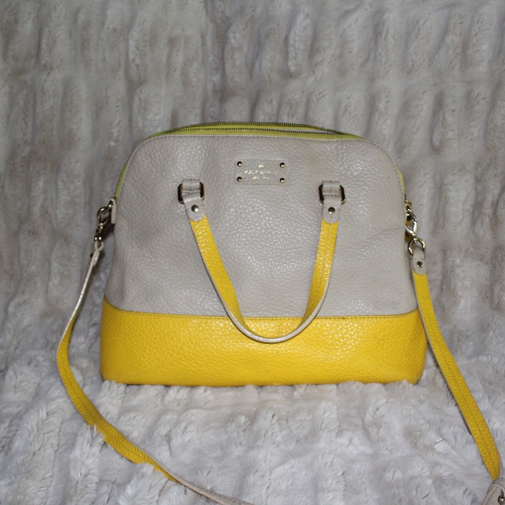 Kate Spade Grove Court Maise Yellow/Beige Satchel
