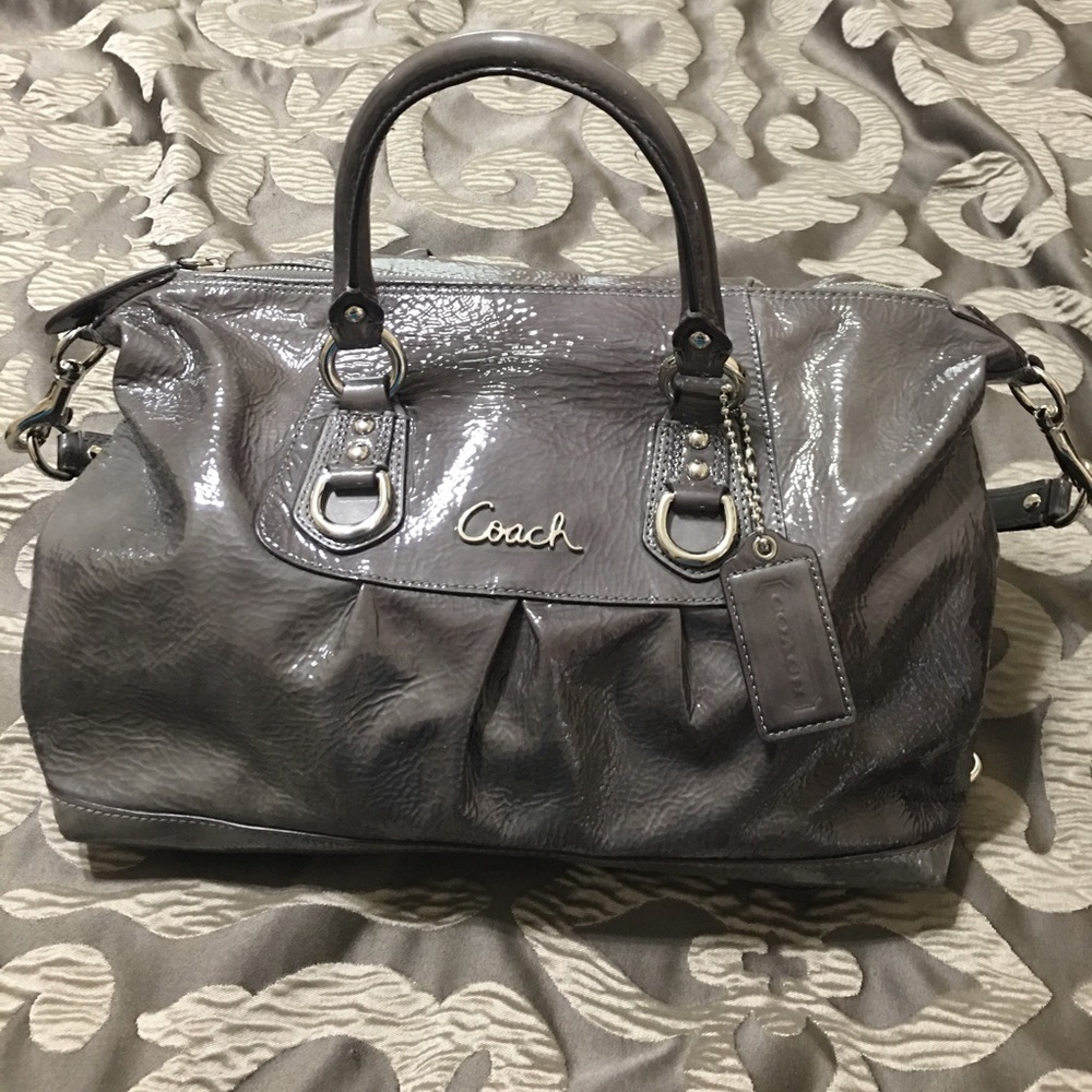 Authentic Coach Patent Leather Ashley Satchel