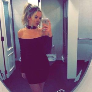 Missguided Black Velvet Dress