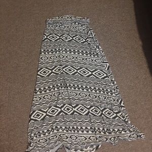 Black and white Living Doll pattern skirt