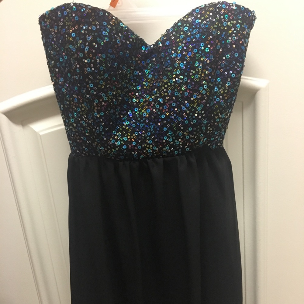 Black/Rainbow sequence Dress