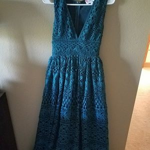 Gorgeous teal blue maxi, fully lined and well made