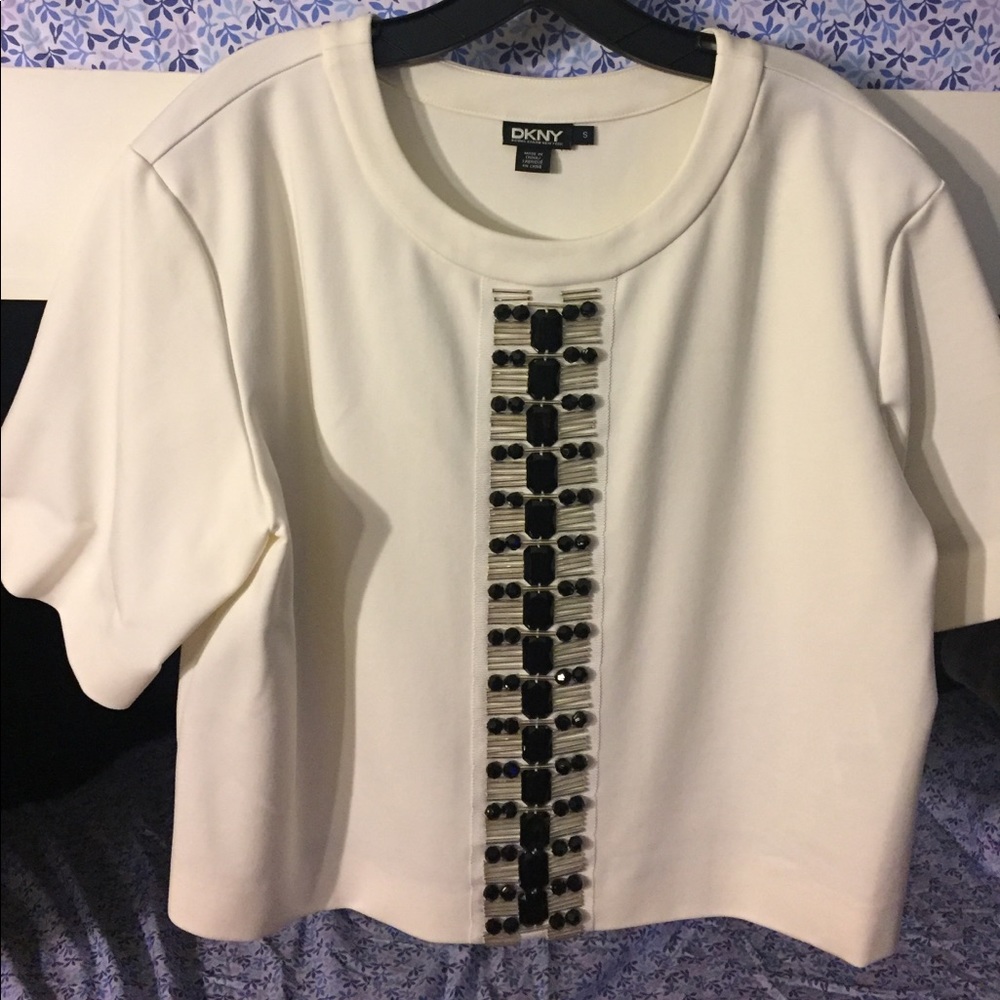 DKNY embellished ponte top - Picture 2 of 4