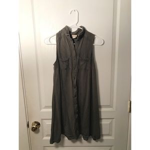 Army green collared dress!