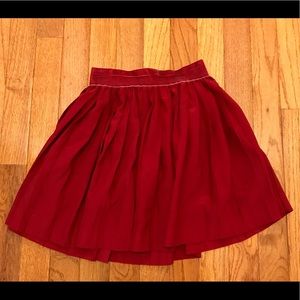 Maroon burgundy skater skirt with velvet waistband