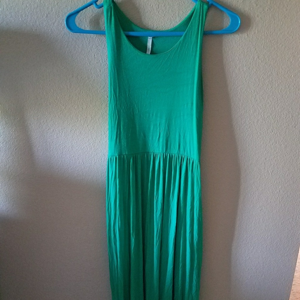 Emerald green tank dress