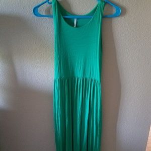 Emerald green tank dress