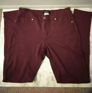Burgundy jeggings