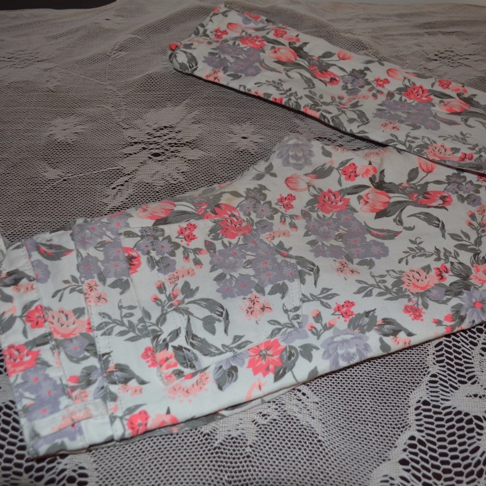 Floral Patterned Cotton On Jeans